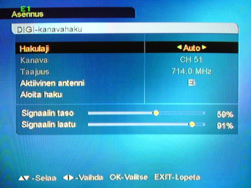 signaalin taso ja laatu