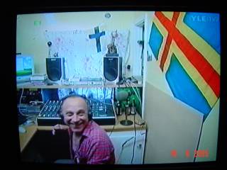 Mike Spenser in Pirate Radio 603AM studio