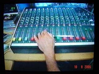 mixer in the studio of Pirate Radio 603AM